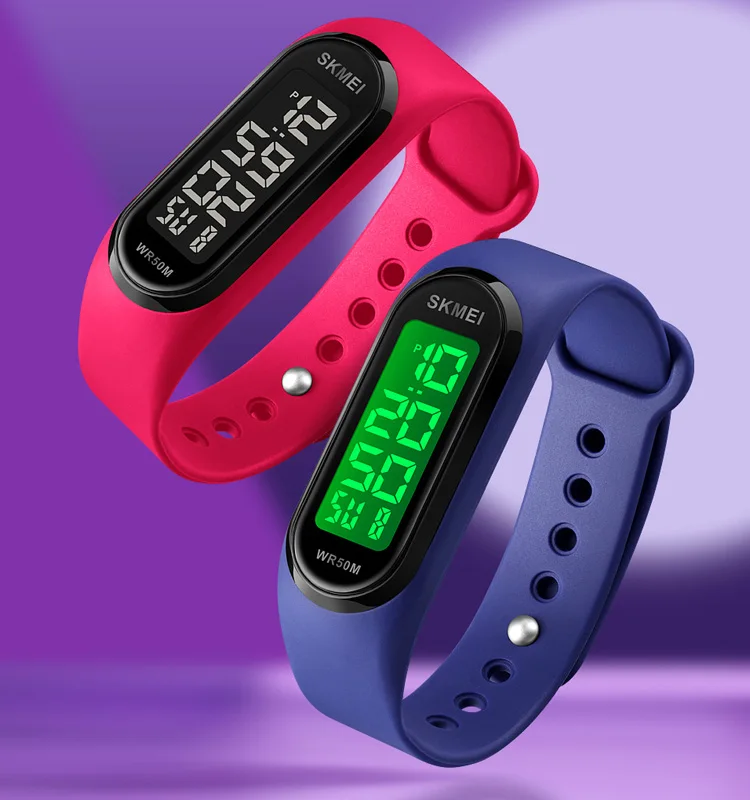 

skmei 1666 LED digital watch touch screen simple design sport LED bracelet men, 14 colors
