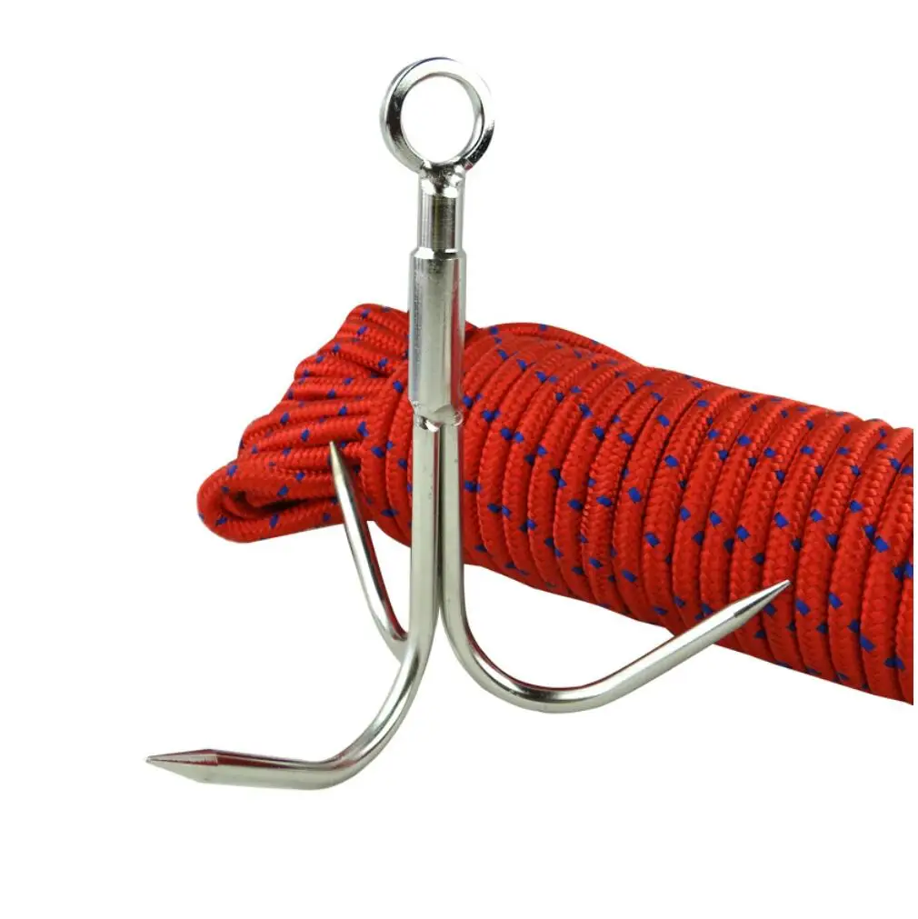

Convenient New Automatic Stainless Steel Three Claw Tool Grappling Hook, Silver
