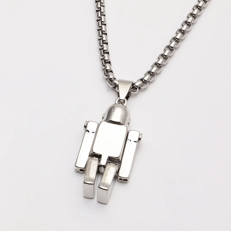 

Fashion Big Spaceman Necklace Sweater Chain Personalized Street Beat Robot Pendant Astronaut Sweater Chain Necklace