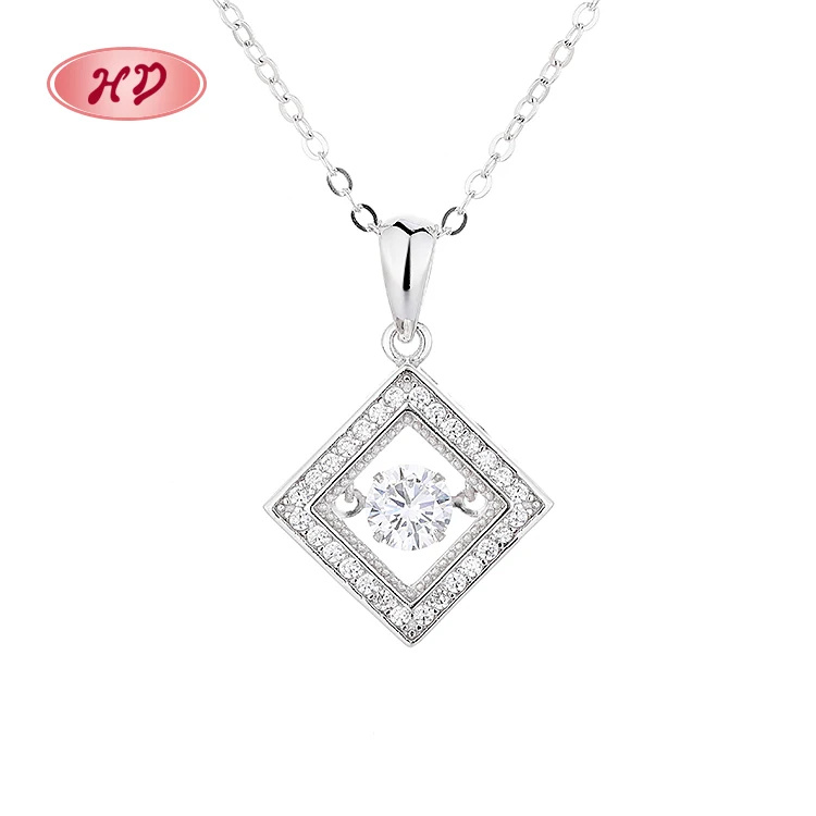 

Hot Square All Sides Aaa Cubic Zirconia 925 Sterling Silver Fine Jewelry Fashion Jewelry Charms Moissanite Pendant