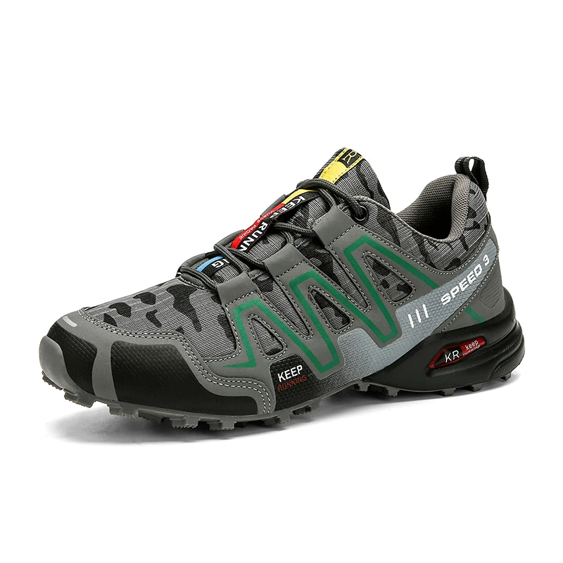 

New Men's Casual Sports Hiking Shoes Outdoor Four Seasons Off-Road Cycling Shoes Youth Fashion Non-Slip Men Sneakers, Green