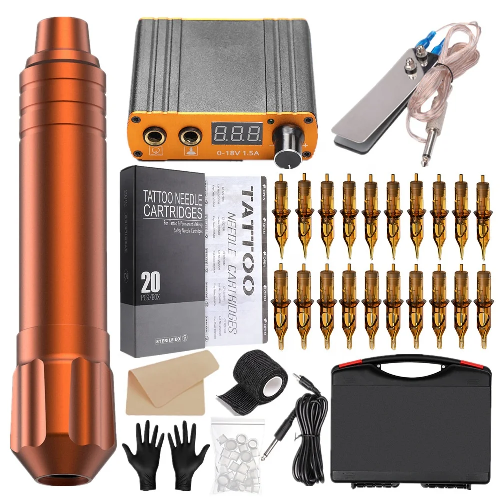 

Best Quality Full Package Tattoo Machine Pen Set Kit