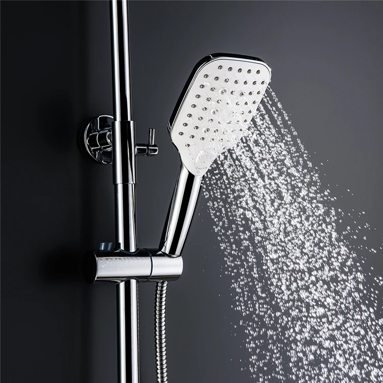 Bathroom shower set hot cold water mixer with bidet sprayer 3 function hand shower chrome shower faucet