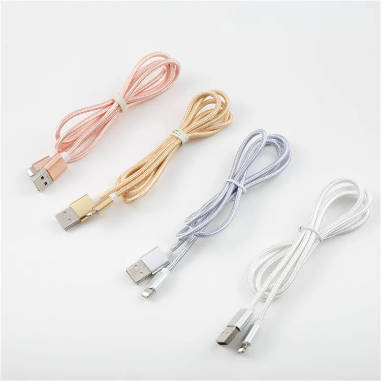 2.4A For iPhone Cable Charger Nylon Braided to USB Charging Cable For iPad iPhone X 7 8 6S 6 plus - ANKUX.COM