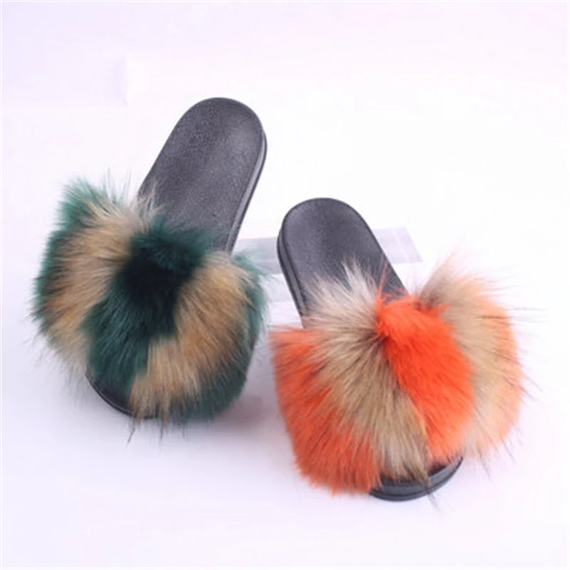 

Factory wholesale fashion female shoes women luxury soft furry fur slippers 2021, Pink/orange/yellow/blue/red/brown