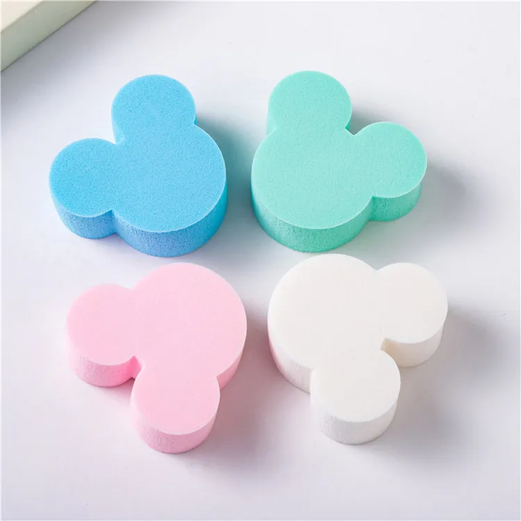 

4 pcs Makeup Sponge For Face Curve, Teenitor Latex Free, Small Mickey Mouse Shaped Smooth Apply Beauty Sponge Applicator, Optional