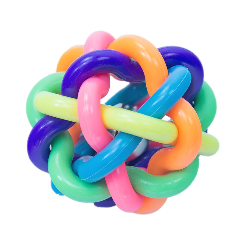 

Barking Dog Interactive Toy Colorful Rubber 6cm Pet Toys Dog Ball, As picture
