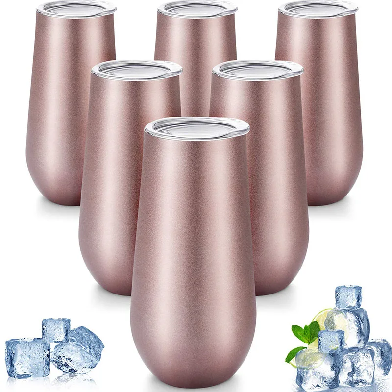 

BPA free double wall reusable metal custom eco friendly insulated stainless steel champagne flutes water bottles, Customized color