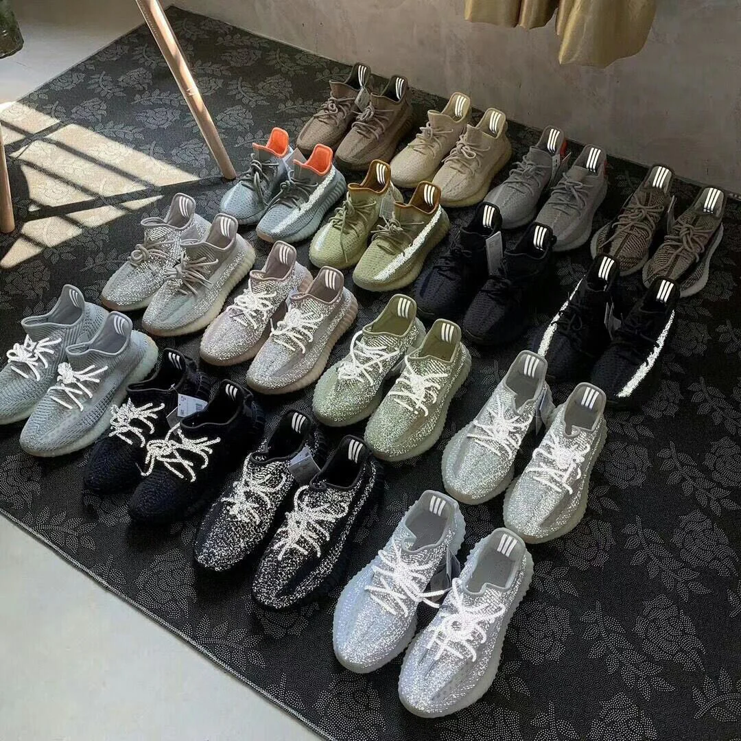 

Original Yeezy Running Shoes Casual Sport Shoes Sneakers 350 V2 Running Putian Shoes Original Logo Boxes Size US 4-13