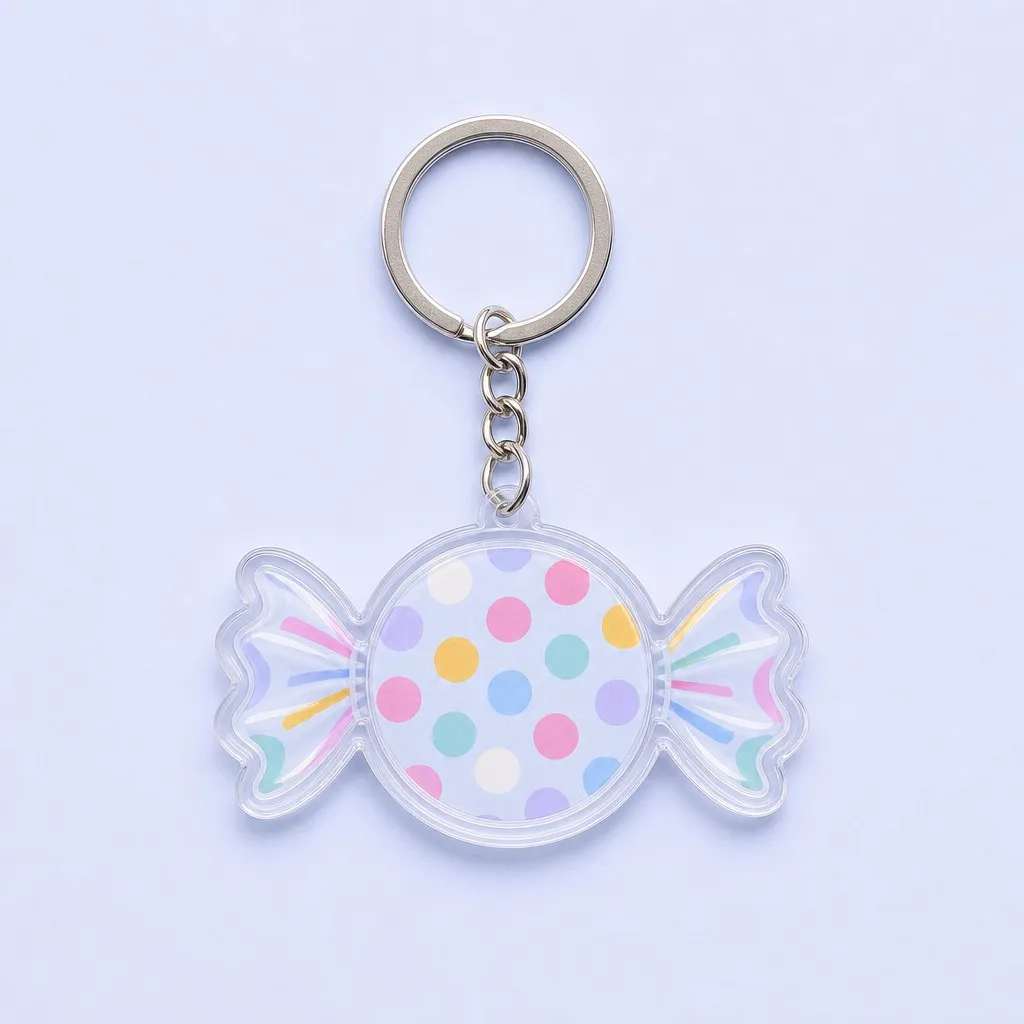 Polka Dot Candy Keychain