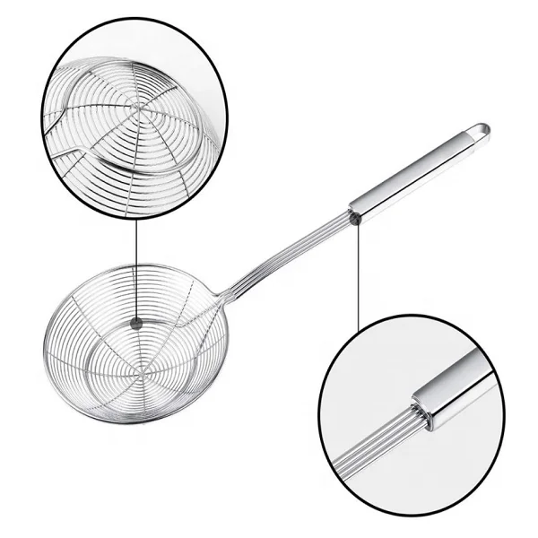 US Spider Skimmer Strainer Ladle Deep Frying Spoon Stainless Steel