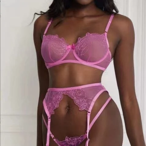 

European and American lace embroidery sexy lingerie set