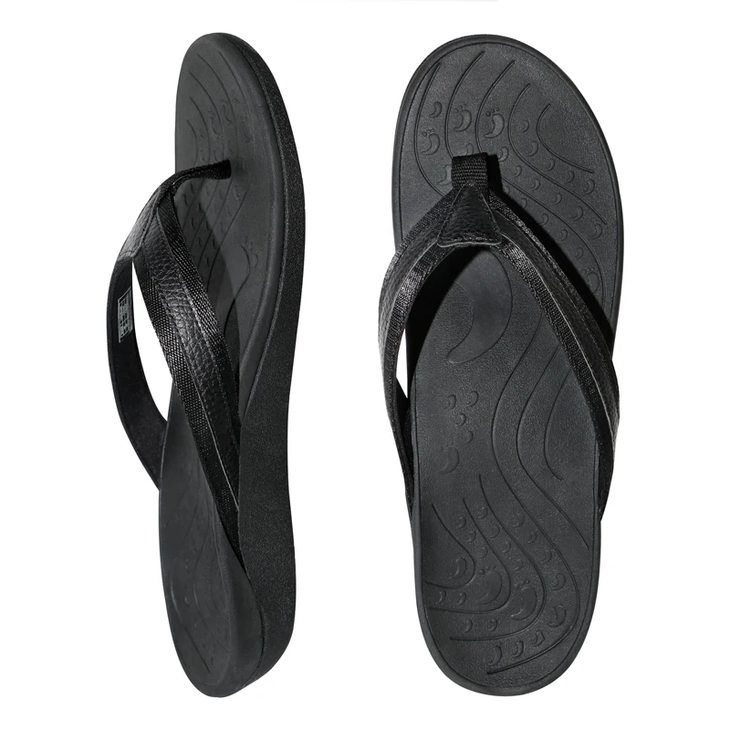 

Wholesale custom Summer indoor outdoor anti-slip footwear slippers EVA arch support pain relief flip flop, Black or customized