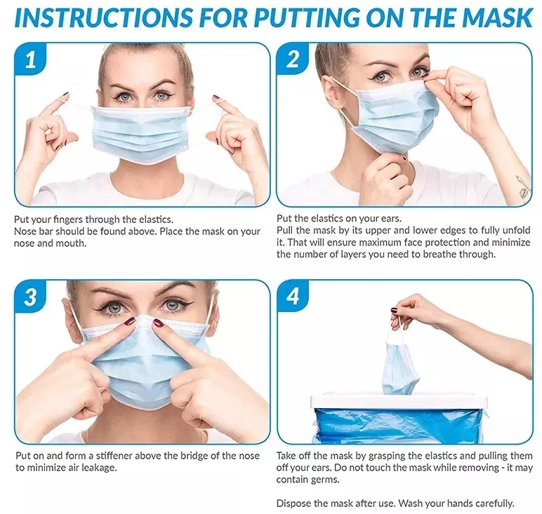 CE approved 3-Ply Disposable Face Masks