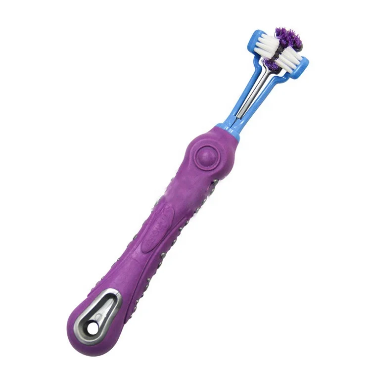 

Factory Direct Sales Indestructible Durable Chew Toy Dental Oral Care Brush Spinning Stick Natural Rubber Pet Dog Toothbrush, As pocture