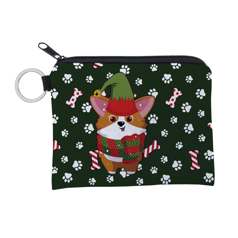 

Waterproof Christmas designs mini creative pocket change students hold keys storage bag coin purse