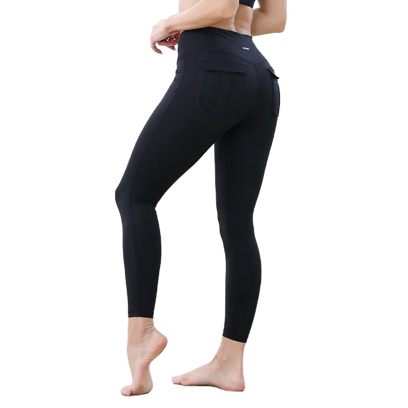 

Wholesale Customized workout clothing sport Gym athleisure High Waist Fitness leggings Custom Women Yoga Pants with pockets, Customized colors
