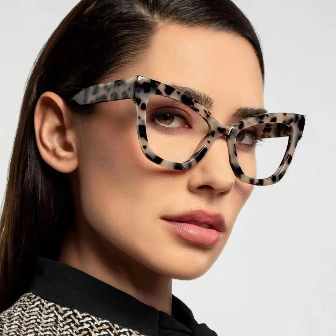 

3129 Retro Cat Eye TR90 plastic Glasses Frame eyeglasses frames Fashion Women Transparent Lens Optical Frames