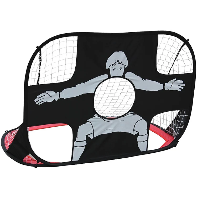 

Accept OEM football net Kids Soccer Goal Net Portable 2 in 1 Pop up Children Football Target Net with Carry Bag, Customize color