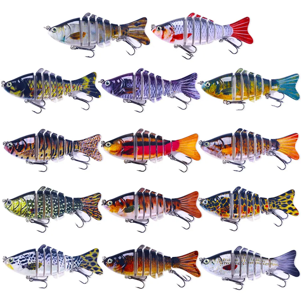 10cm 15g Multi Jointed Fishing Lures Wholesales Life-like Pike Bass Trout Lures