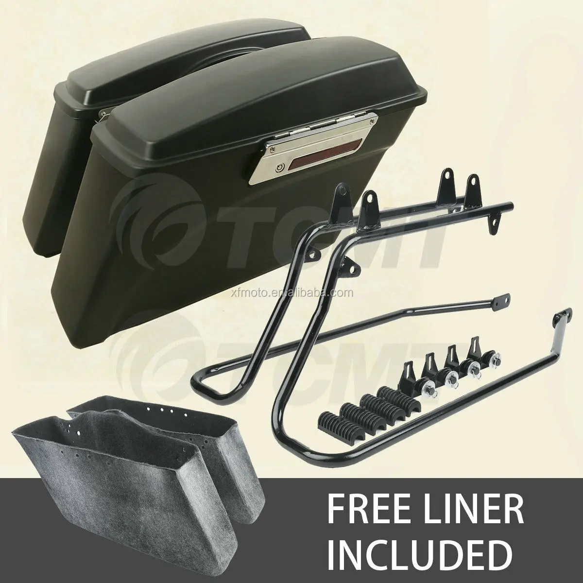 Xf290611202 Saddlebags Saddle Bag & Conversion Brackets For Harley