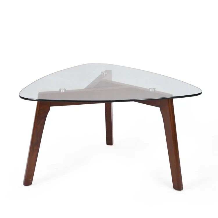 

Mid-Century Modern Coffee Table with Glass Top