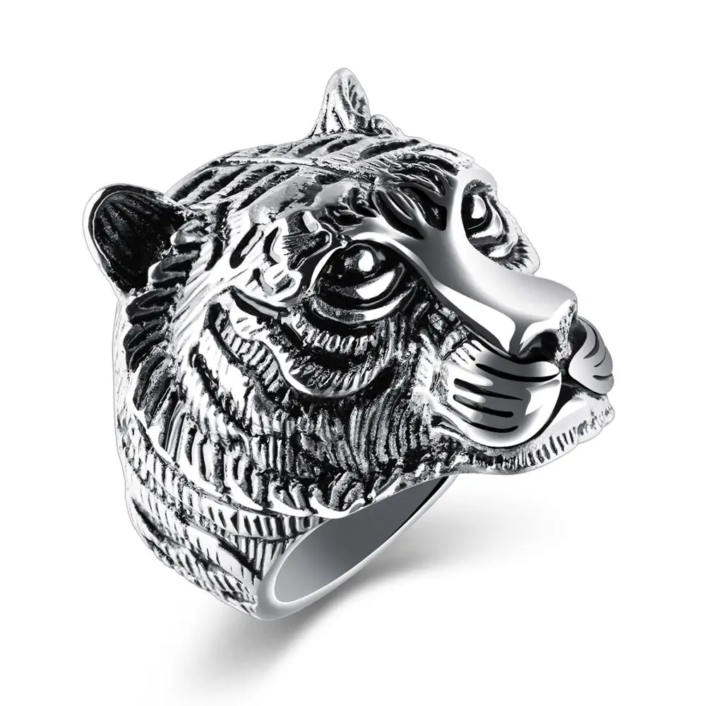 

2022 Wholesale costume jewelry high quality casting ring custom mens tiger ring Jewelry set