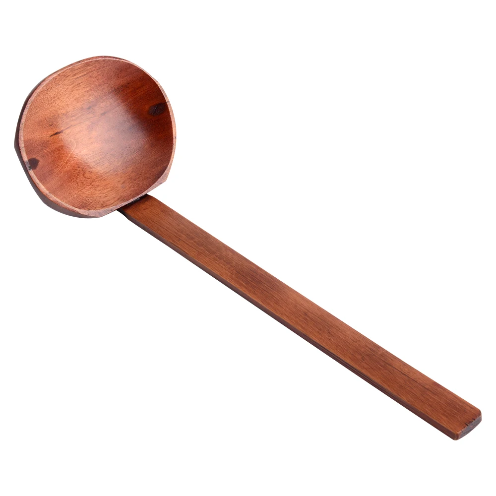 

Wholesale Classical Wooden Soup Ladle Wooden Tasting Ramen Spoon