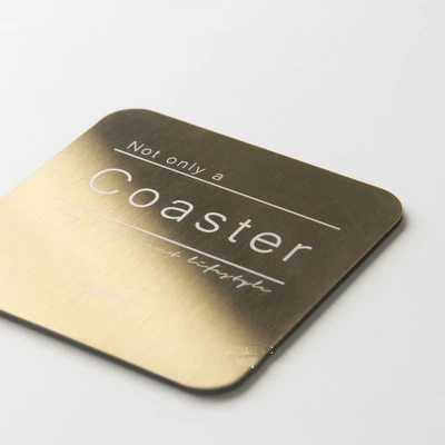 

High quality metal engraved coaster coffee cup pad constant temperature heating mug mat, Gold