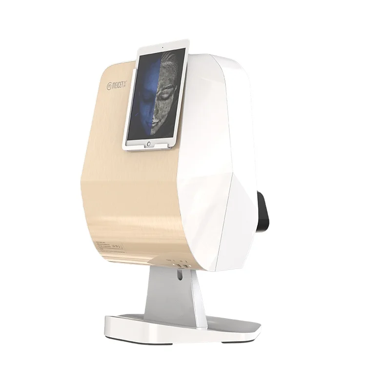 

Facial Skin Analysis Machine Scanner Analyzer, White and golden