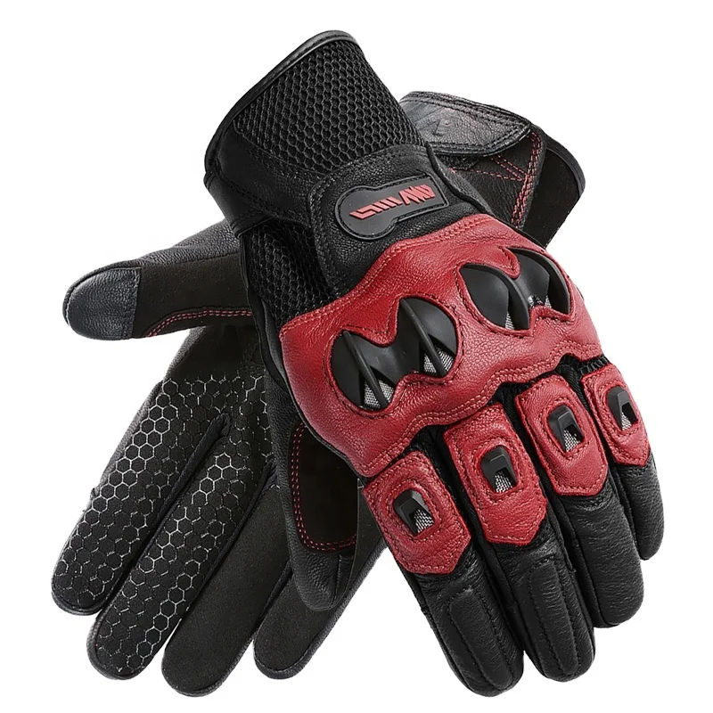 

Breathable Motorcycle Racing Gloves Motorbike Bike Men Leather Hand Gloves Touch Screen Motocross DH ATV MTB Full Finger Gloves
