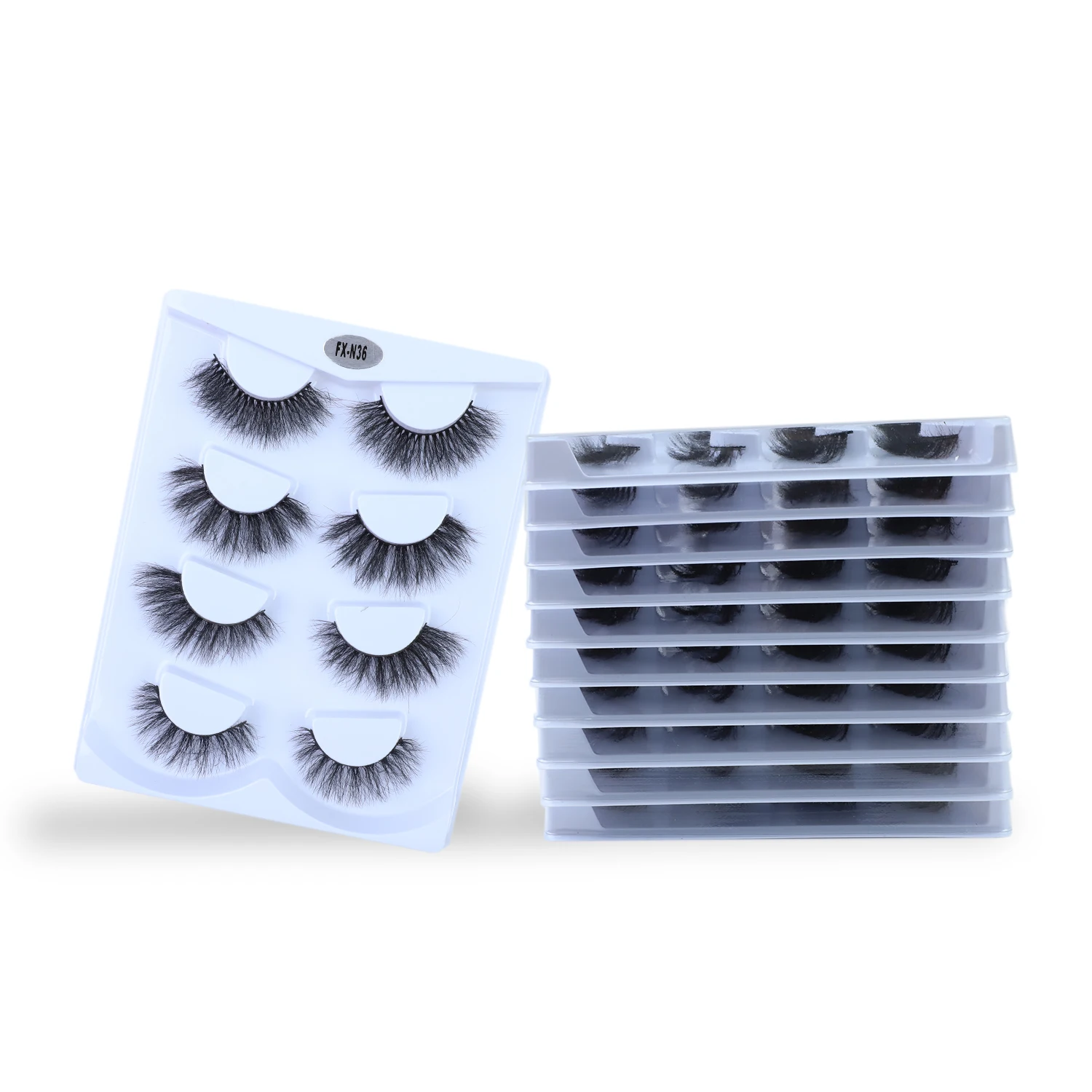 

Low moq 3d faux mink 4 pairs lashes new lashes style fluffy-mink-lashes faux mink lasheswholesale vendor, Natural black