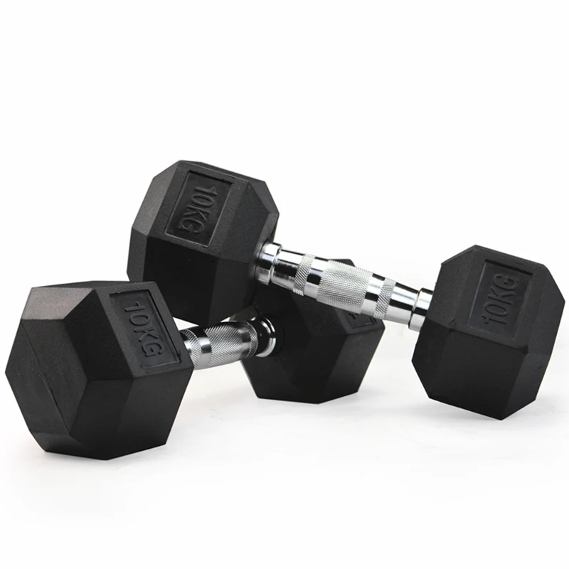 

SD-8001 Factory hot sale indoor fitness equipment hex rubber dumbbell set for customized