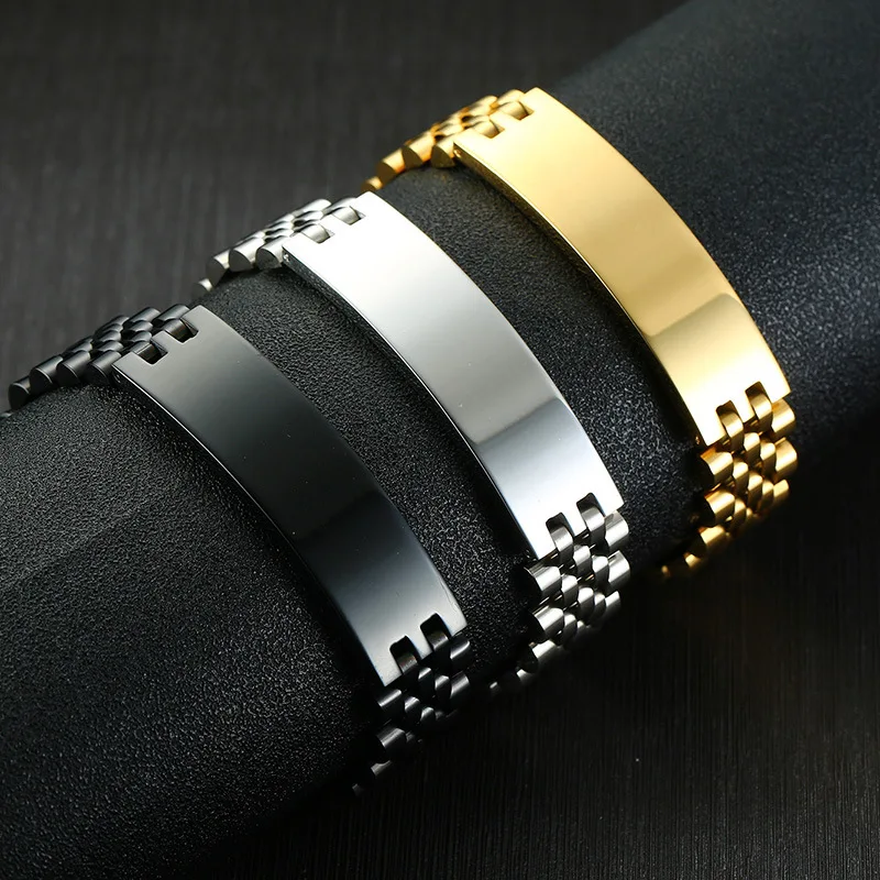 

Custom Metal Men Gold Bracelet With Name Steel Valentine Couple Male Customized Bangle Stainless Steel Bracelets, Gold sliver rose gold oem