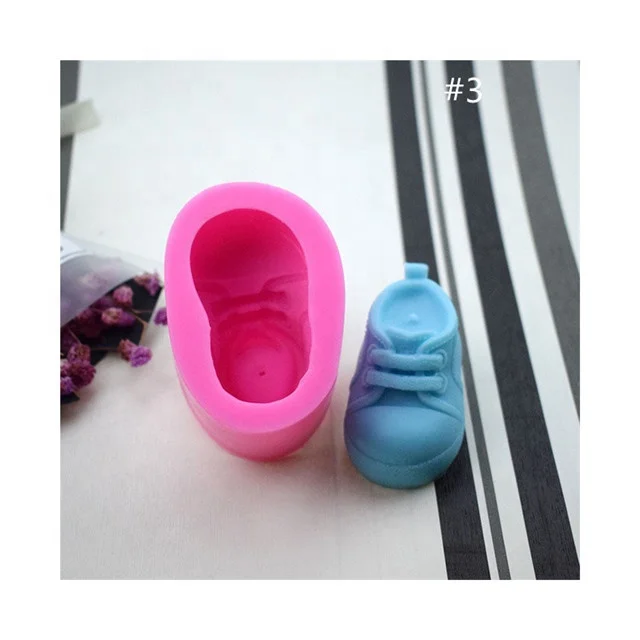 

DLW018 3D Baby Bootie Silicone Fondant Mold Knitted Baby Shoes Cake Decorating Tools DIY Mould Candle Soap Clay Mold