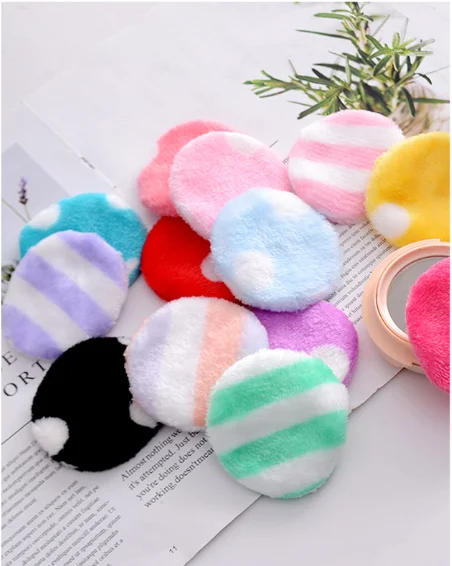 

Flannel Makeup Pads Customized Brand Colorful Eco Friendly Microfiber Reusable Make Up Makeup Remover Pads with Private Label