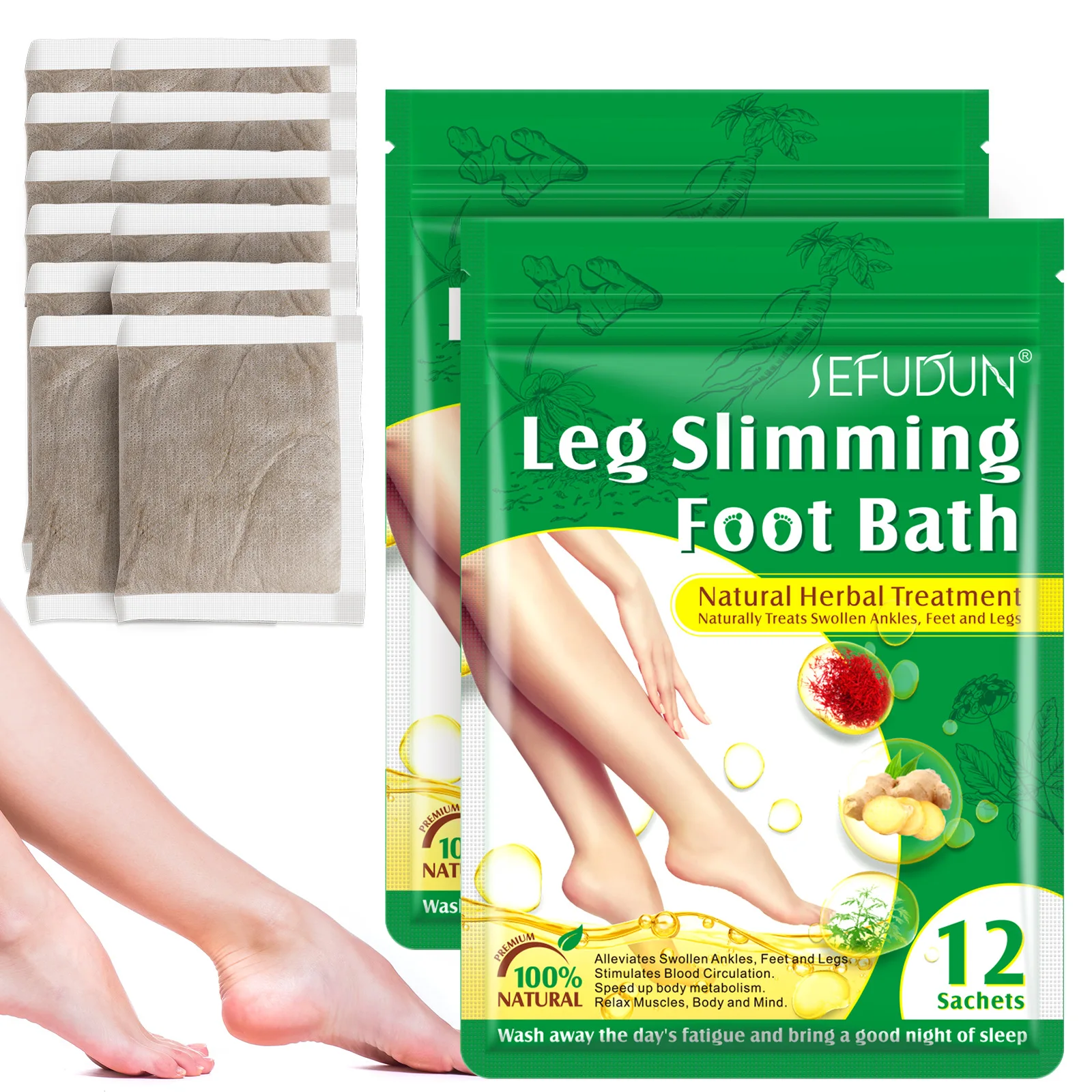 

SEFUDUN leg slimming foot bath blood circulation stimulating metabolism accelerating muscles pain reducing foot massage bath spa