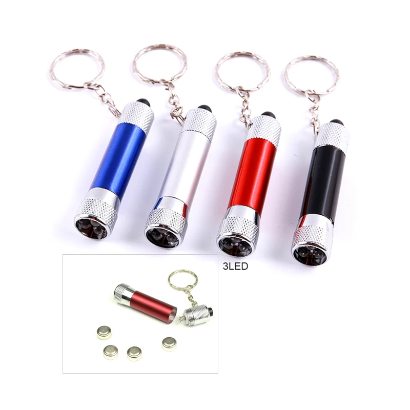 Aluminum Portable Best Keychain 3 Led Flashlight Mini For Promotional