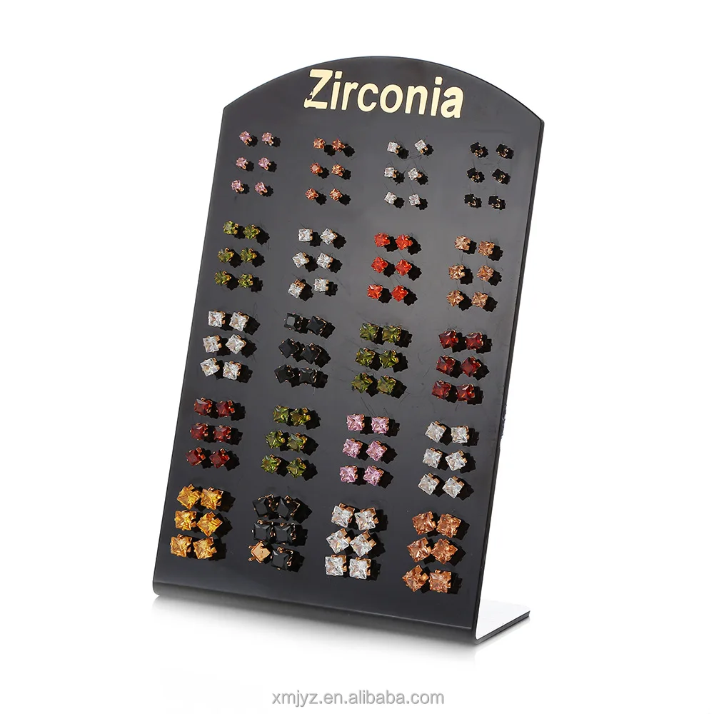 Zircon Inlaid Diamond Earrings