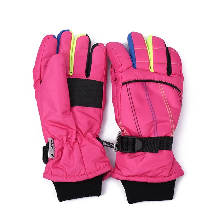 

Child Ski Gloves Custom Winter Children Heated Racing Sport Snowboard Kids Gloves, Multi color