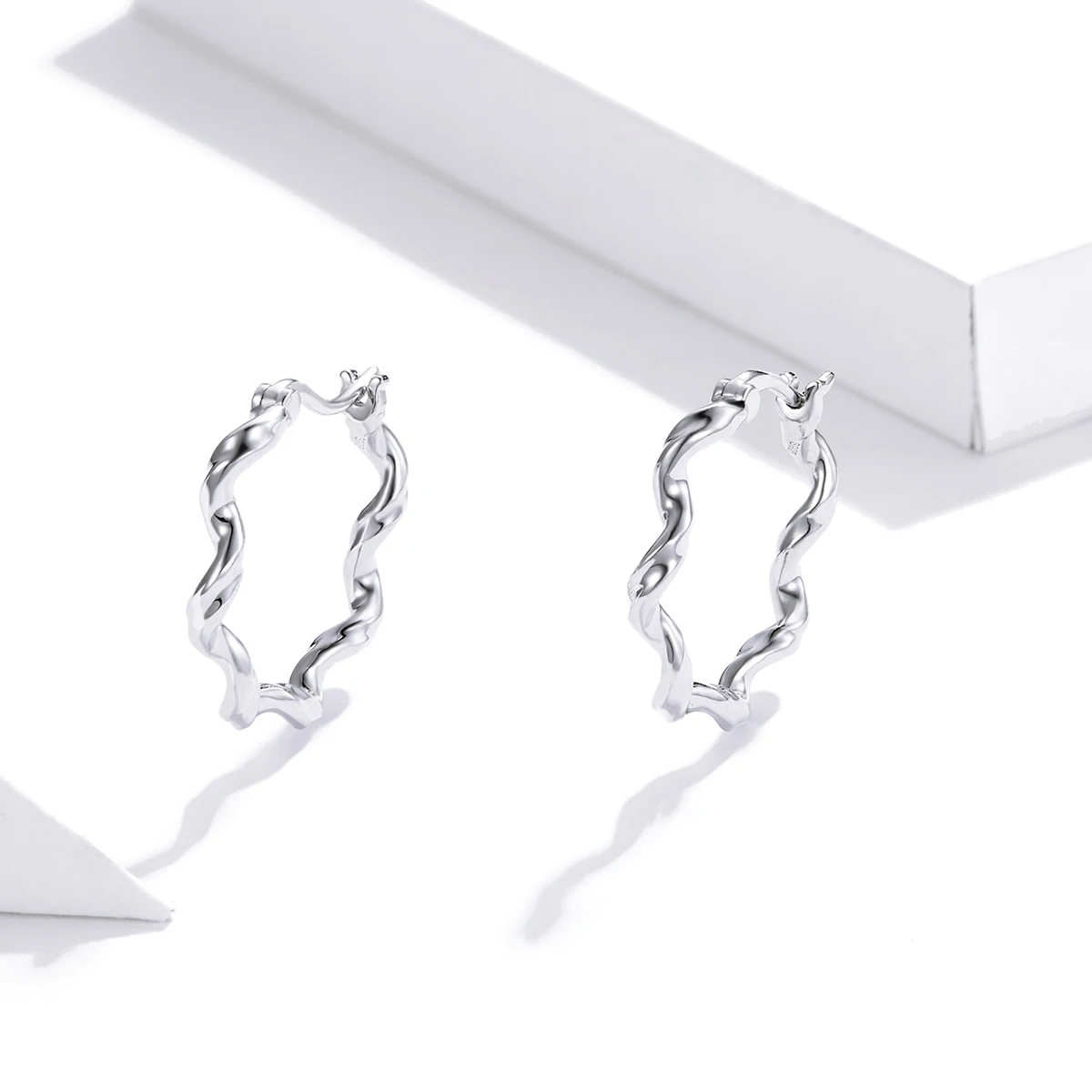 

SCE976 Classical jewelry for girls 925 sterling silver wave earrings