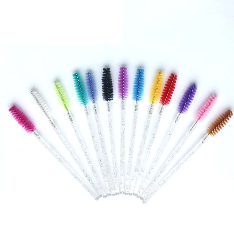 

50pcs Bag Mascara Wands Makeup Brushes Applicators Kits Colorful Disposable Eyelash Brush for Eyelash Extensions