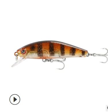 

5.5cm 6.3g mini submerged tremble lifelike treble hook seabass long shot minow hard Fishing Lure, As picture