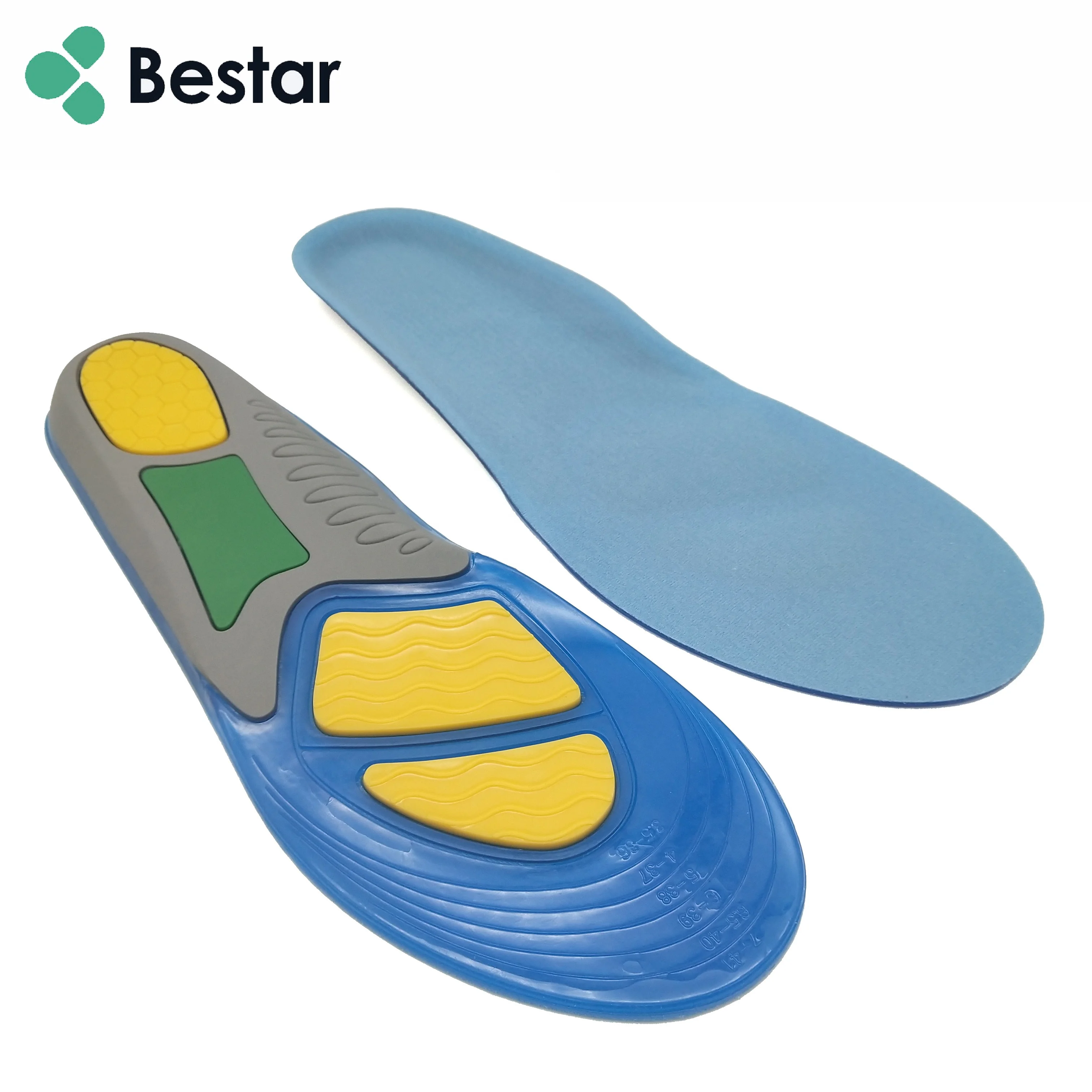 

hot sale newest plastic heel protector gel insoles TPE support walk insol foot cooling silicone gel insoles, As photo or customized