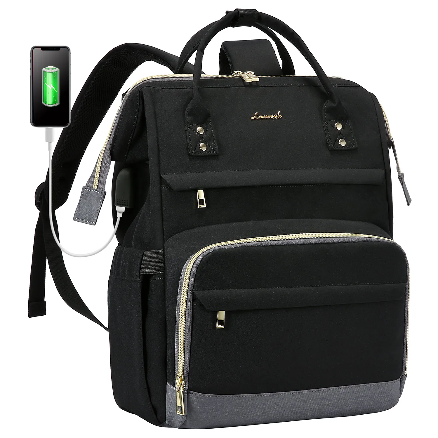

LOVEVOOK custom waterproof nylon mens back packs famous University bag with USB port women laptop backpack 2022 school backpacks