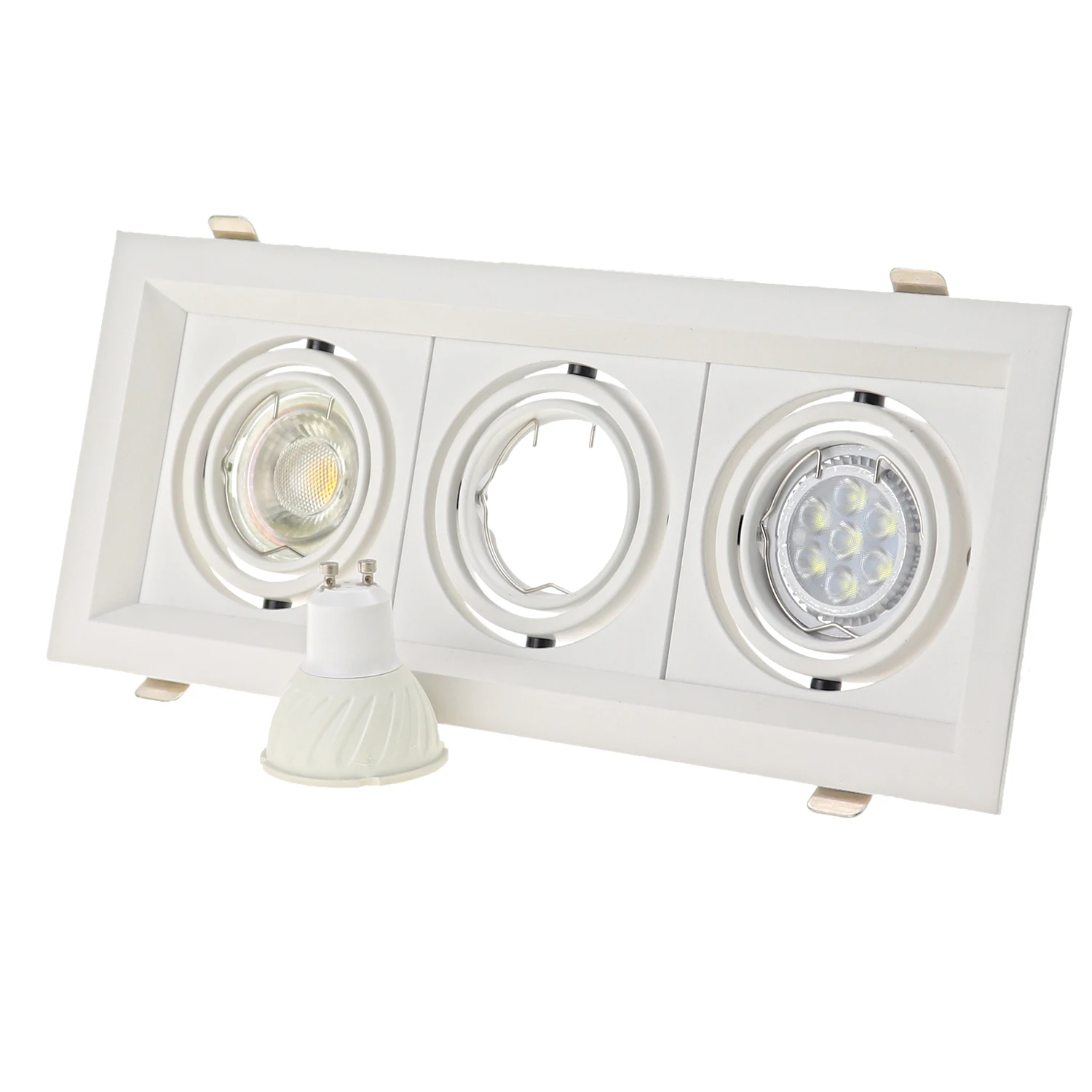 Aluminum Fitting GU10 Ceiling Downlight Frame Black White Adjustable MR16 Led Lighting Fixture