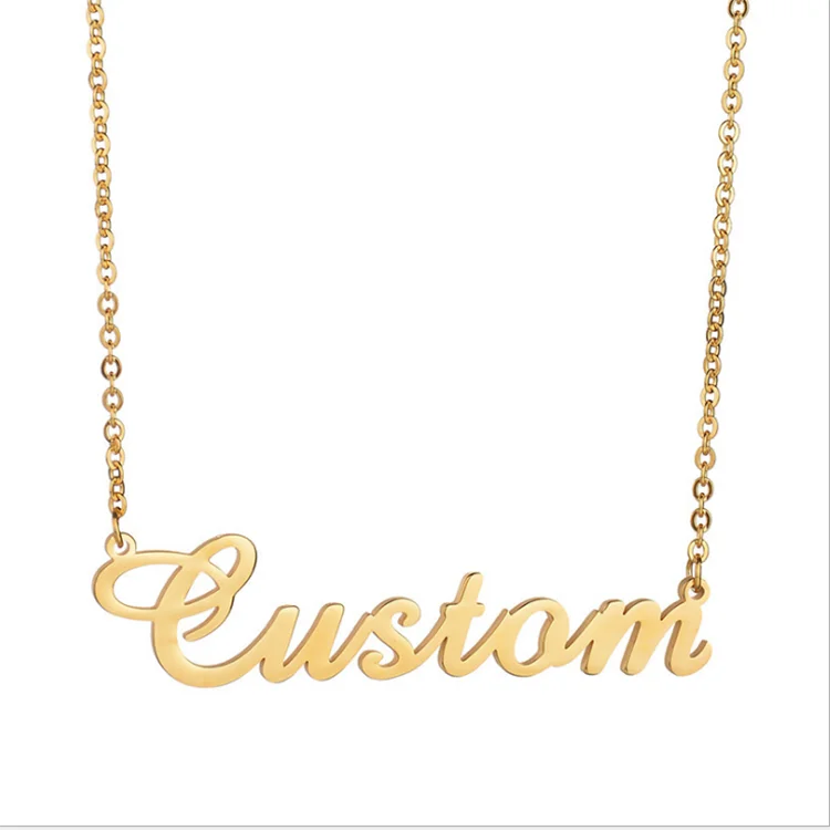 

Custom top quality own design name plate pendant necklace, Picture shows