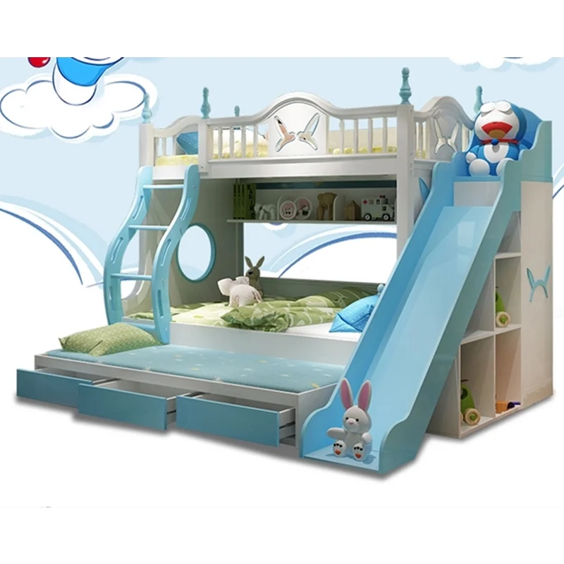 Lovely Home Furniture Kids Bed Wood Double Kids Bed With A Slide Buy