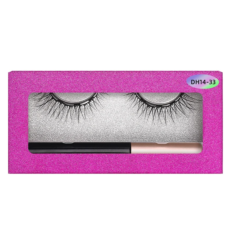 

Y New type top sale Hot selling free sample easy fan 3d magnetic eyelashes vendor eyelashes with eyeliner, Colorful color