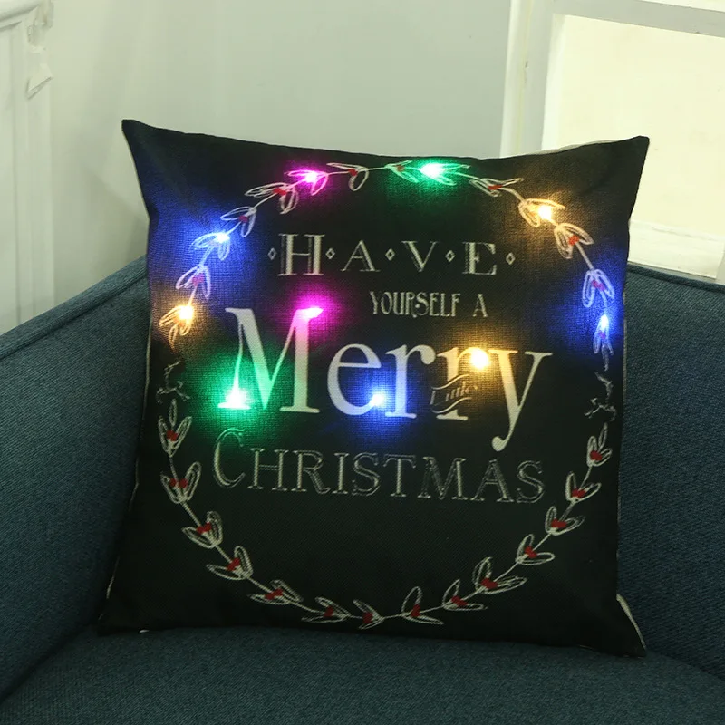 led christmas pillows
